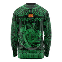 Personalized Anglesey Ynys Mon Long Sleeve Shirt Green Standing Stone Celtic-inspired - Wonder Print Shop