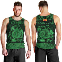 Personalized Anglesey Ynys Mon Men Tank Top Green Standing Stone Celtic-inspired - Wonder Print Shop