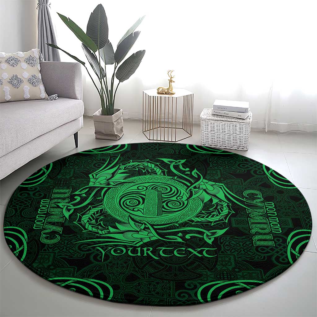 Personalized Anglesey Ynys Mon Round Carpet Green Standing Stone Celtic-inspired - Wonder Print Shop