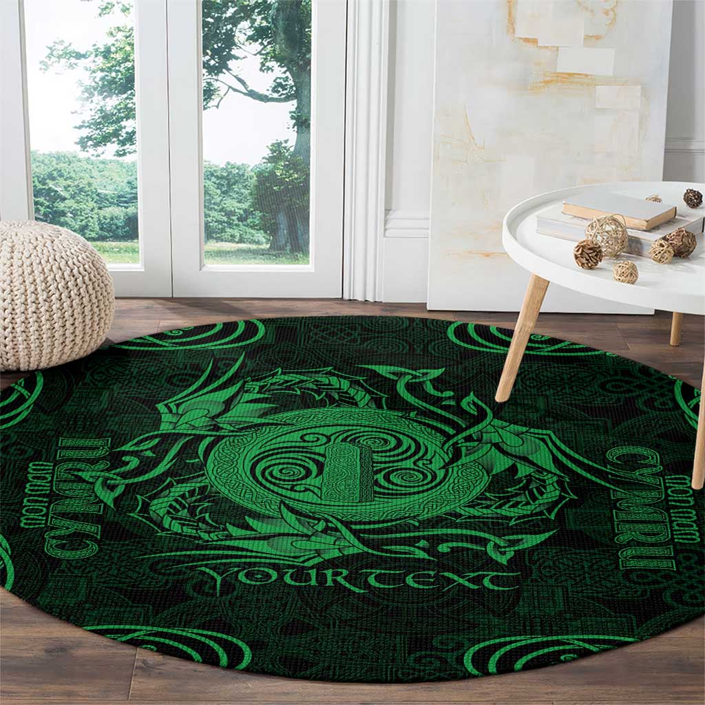 Personalized Anglesey Ynys Mon Round Carpet Green Standing Stone Celtic-inspired - Wonder Print Shop