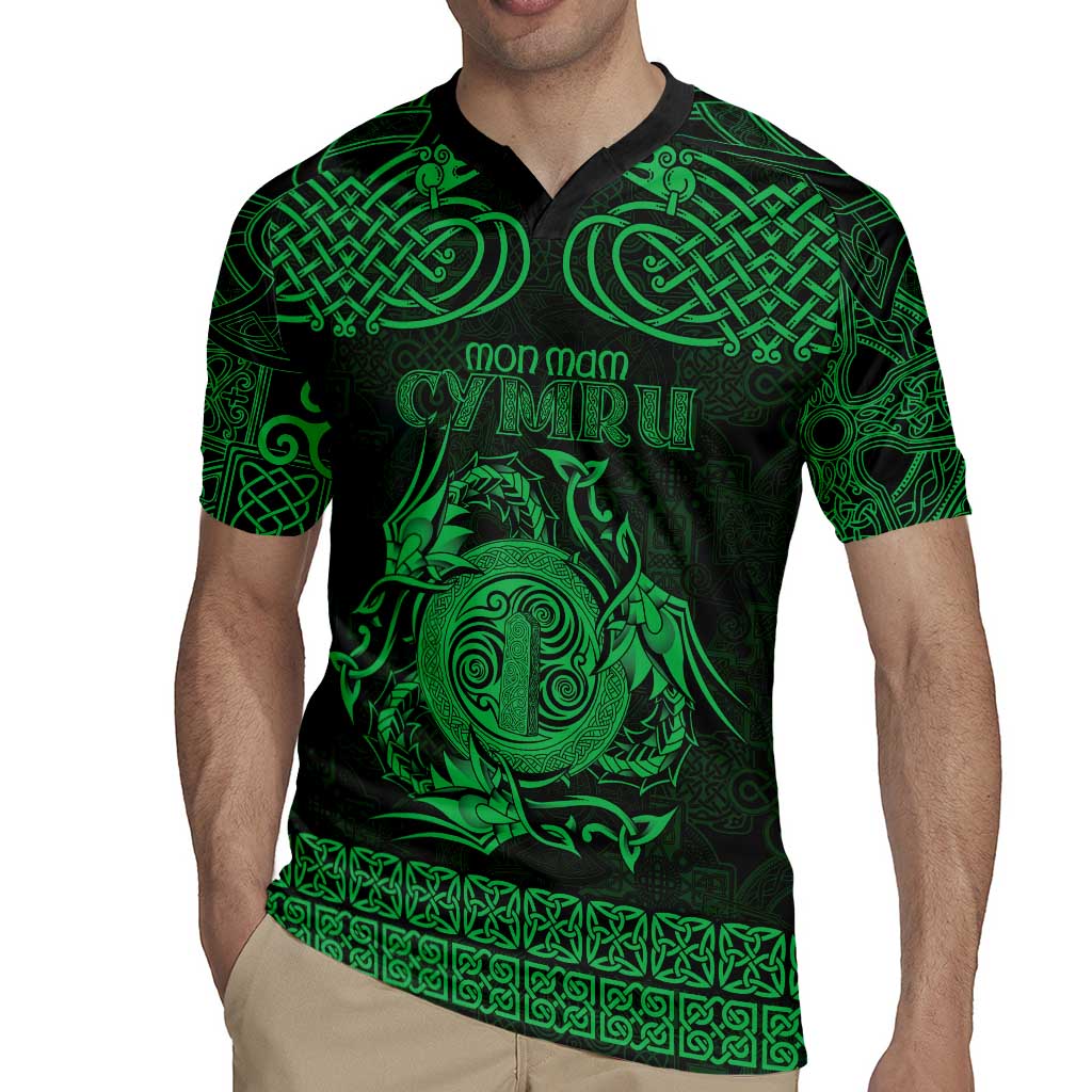 Personalized Anglesey Ynys Mon Rugby Jersey Green Standing Stone Celtic-inspired - Wonder Print Shop