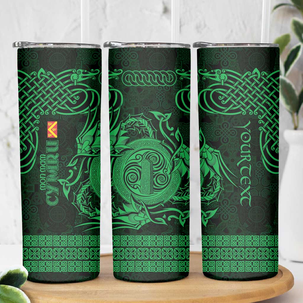 Personalized Anglesey Ynys Mon Skinny Tumbler Green Standing Stone Celtic-inspired - Wonder Print Shop