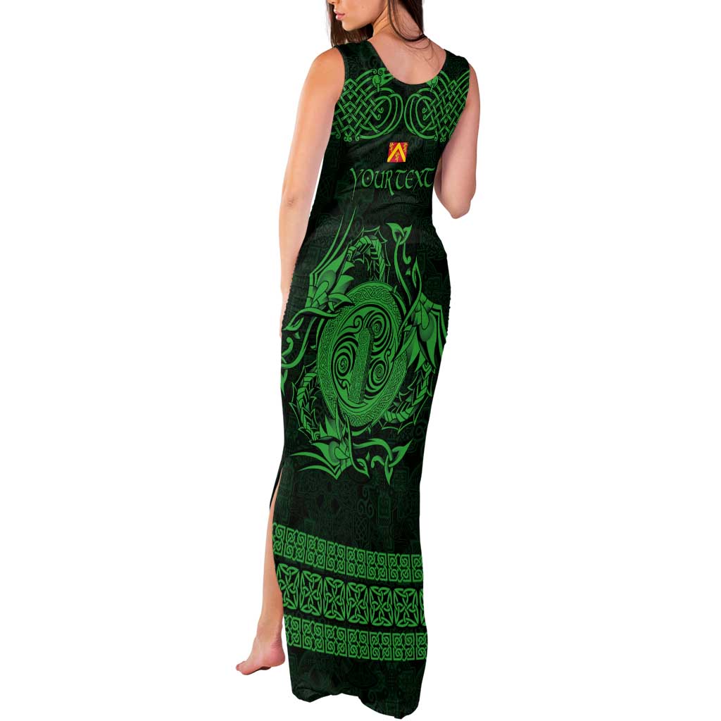 Personalized Anglesey Ynys Mon Tank Maxi Dress Green Standing Stone Celtic-inspired - Wonder Print Shop