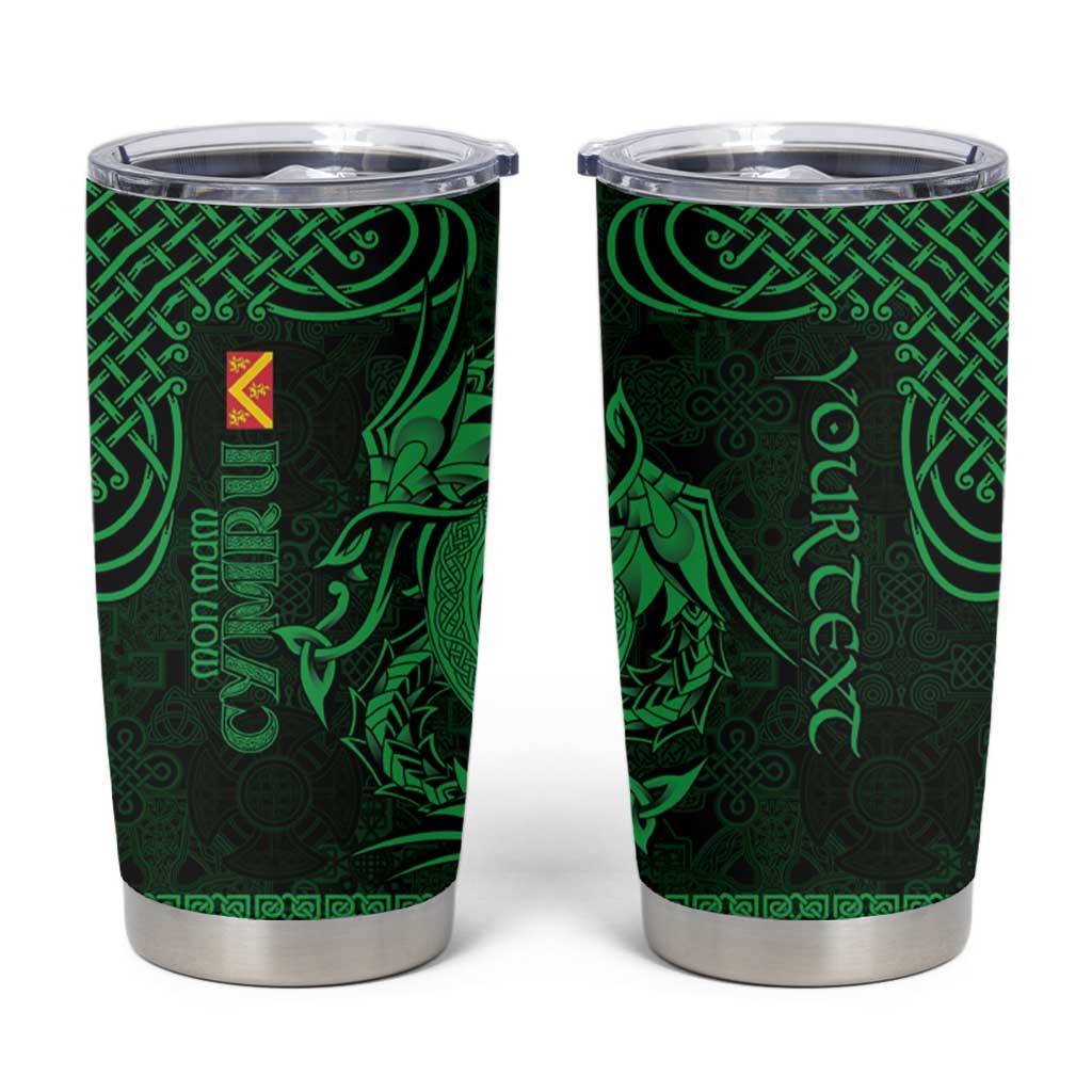 Personalized Anglesey Ynys Mon Tumbler Cup Green Standing Stone Celtic-inspired - Wonder Print Shop