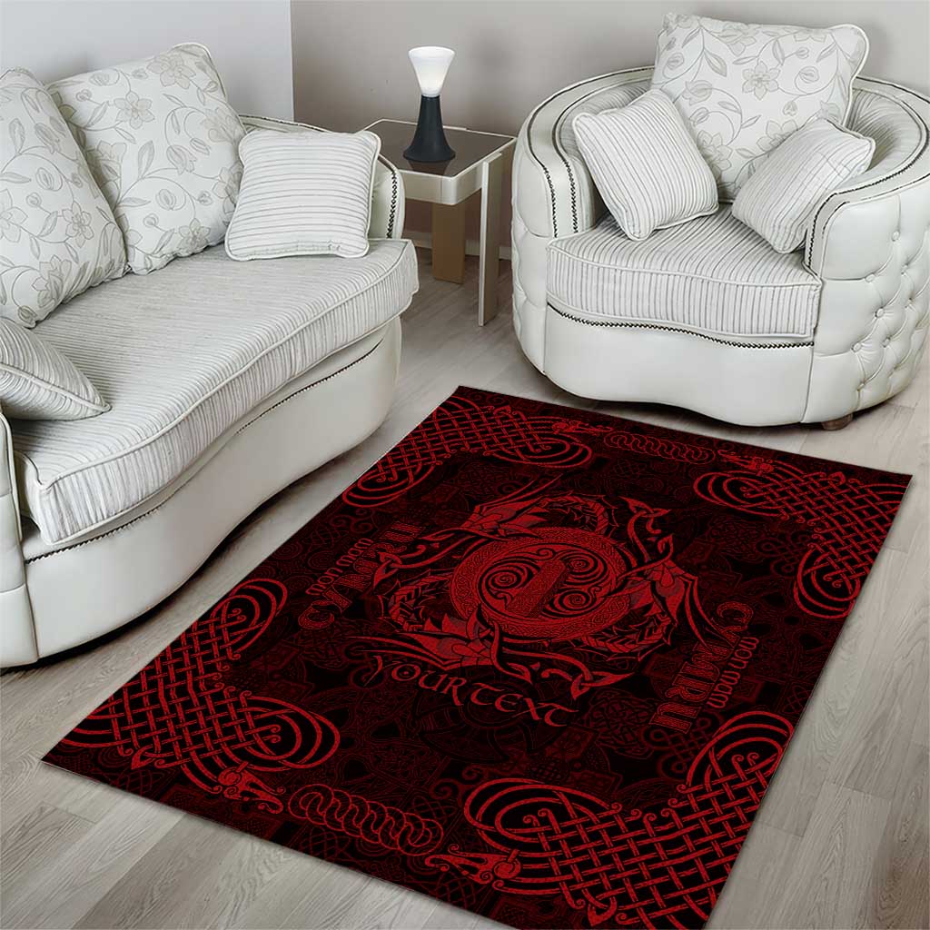 Personalized Anglesey Ynys Mon Area Rug Red Standing Stone Celtic-inspired - Wonder Print Shop