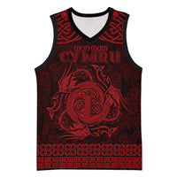 Personalized Anglesey Ynys Mon Basketball Jersey Red Standing Stone Celtic-inspired - Wonder Print Shop