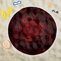 Personalized Anglesey Ynys Mon Beach Blanket Red Standing Stone Celtic-inspired - Wonder Print Shop