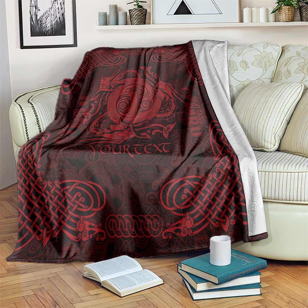 Personalized Anglesey Ynys Mon Blanket Red Standing Stone Celtic-inspired - Wonder Print Shop