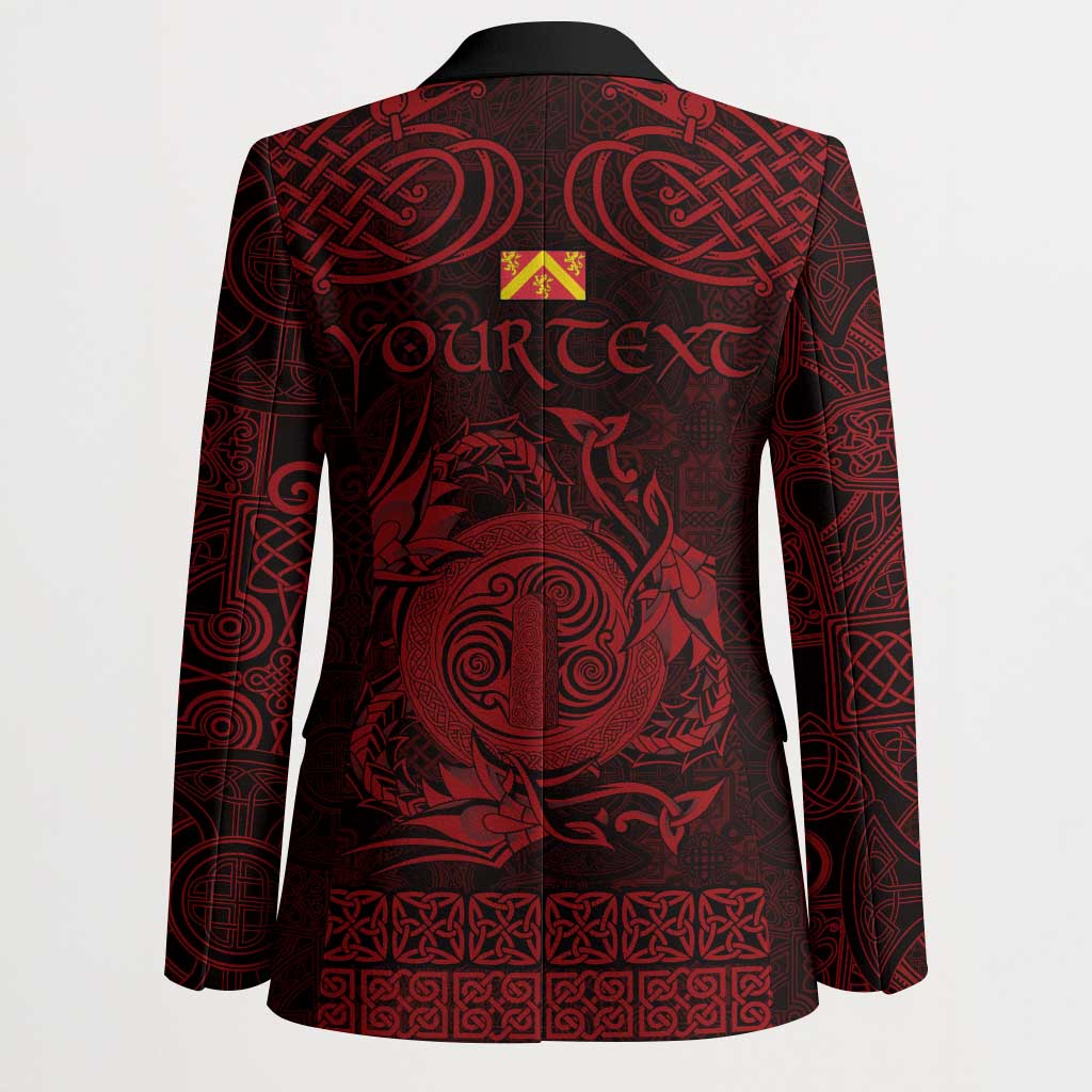Personalized Anglesey Ynys Mon Blazer Red Standing Stone Celtic-inspired - Wonder Print Shop