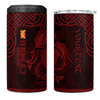 Personalized Anglesey Ynys Mon 4 in 1 Can Cooler Tumbler Red Standing Stone Celtic-inspired - Wonder Print Shop
