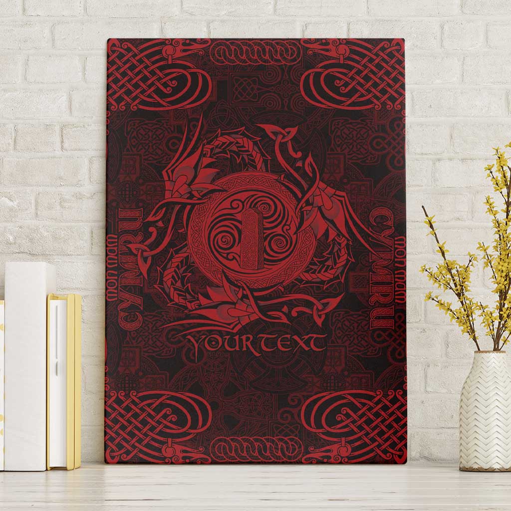 Personalized Anglesey Ynys Mon Canvas Wall Art Red Standing Stone Celtic-inspired - Wonder Print Shop