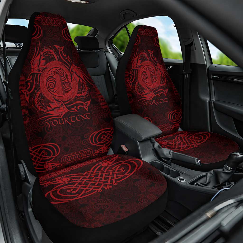 Personalized Anglesey Ynys Mon Car Seat Cover Red Standing Stone Celtic-inspired - Wonder Print Shop