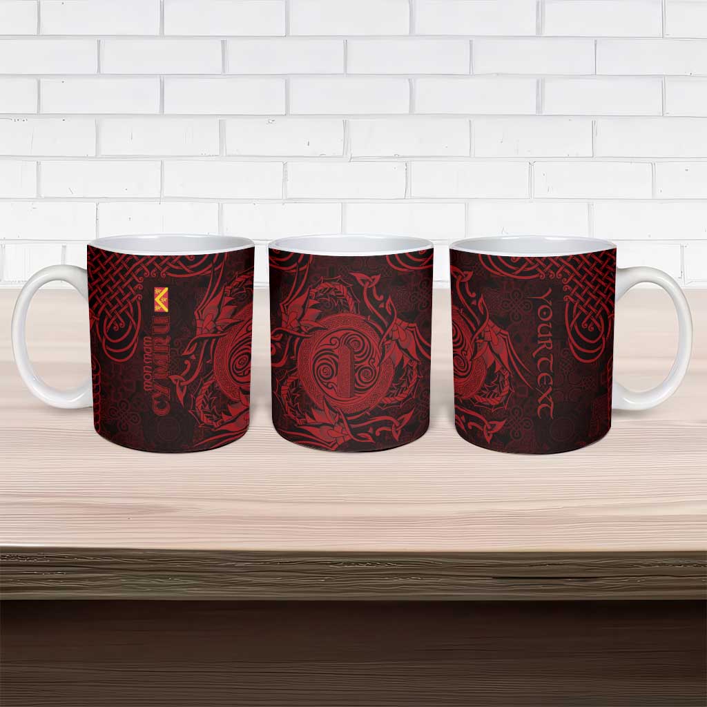 Personalized Anglesey Ynys Mon Ceramic Mug Red Standing Stone Celtic-inspired - Wonder Print Shop