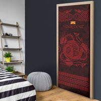 Personalized Anglesey Ynys Mon Door Cover Red Standing Stone Celtic-inspired - Wonder Print Shop
