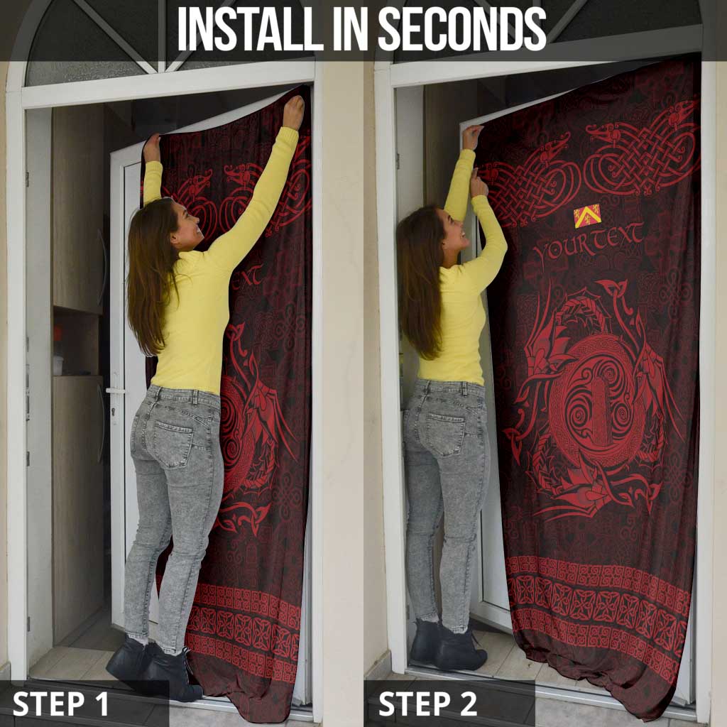 Personalized Anglesey Ynys Mon Door Cover Red Standing Stone Celtic-inspired - Wonder Print Shop