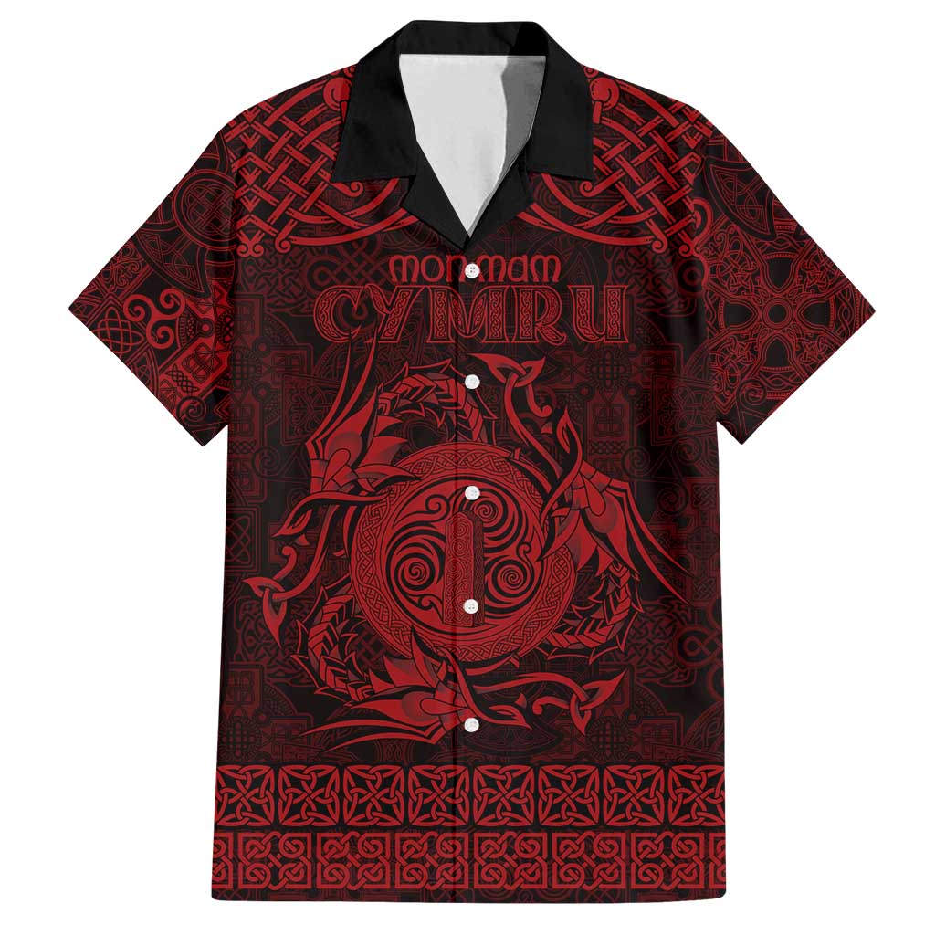 Personalized Anglesey Ynys Mon Family Matching Long Sleeve Bodycon Dress and Hawaiian Shirt Red Standing Stone Celtic-inspired - Wonder Print Shop