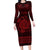 Personalized Anglesey Ynys Mon Family Matching Long Sleeve Bodycon Dress and Hawaiian Shirt Red Standing Stone Celtic-inspired - Wonder Print Shop