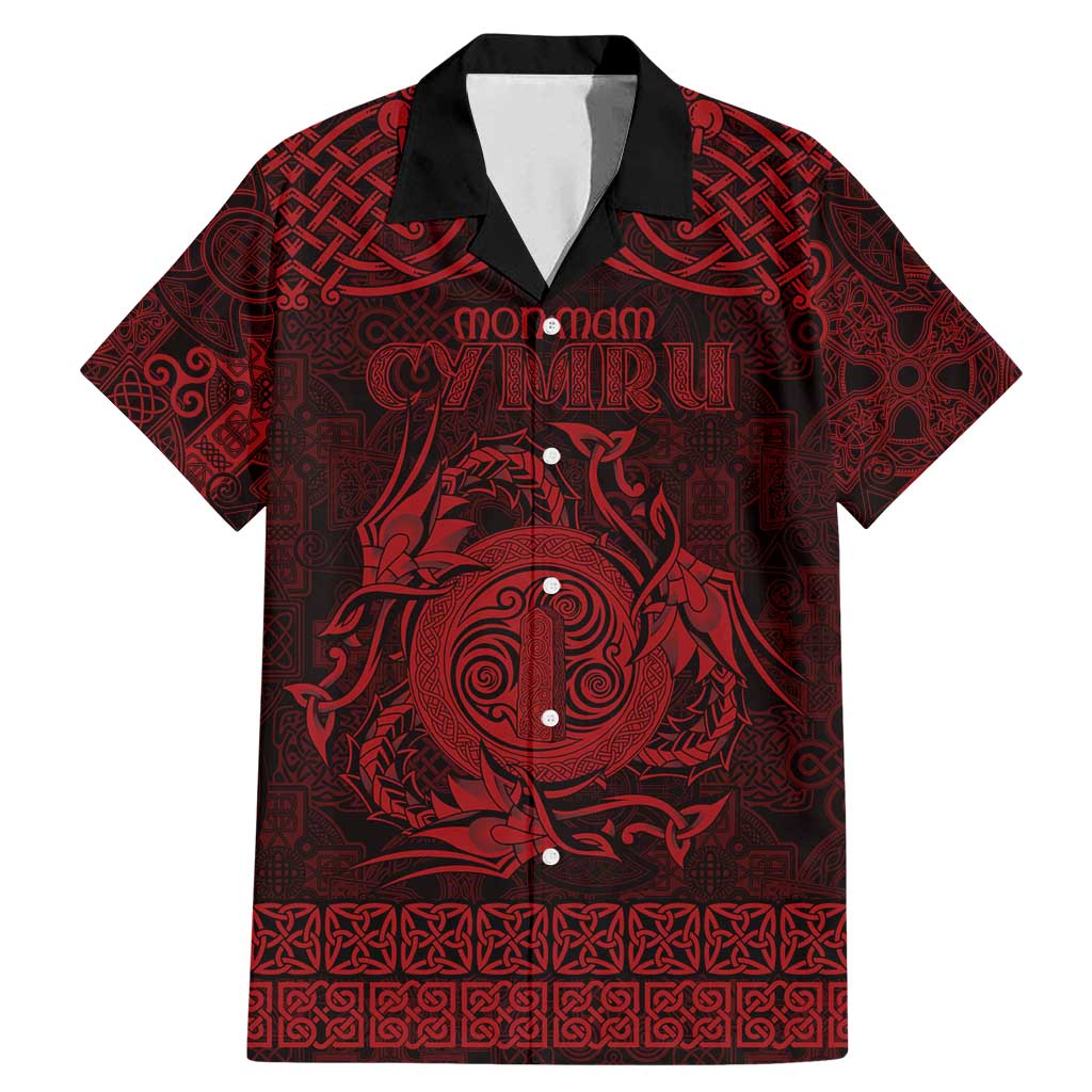 Personalized Anglesey Ynys Mon Family Matching Mermaid Dress and Hawaiian Shirt Red Standing Stone Celtic-inspired - Wonder Print Shop