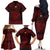 Personalized Anglesey Ynys Mon Family Matching Off The Shoulder Long Sleeve Dress and Hawaiian Shirt Red Standing Stone Celtic-inspired - Wonder Print Shop