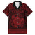 Personalized Anglesey Ynys Mon Family Matching Off The Shoulder Long Sleeve Dress and Hawaiian Shirt Red Standing Stone Celtic-inspired - Wonder Print Shop
