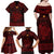 Personalized Anglesey Ynys Mon Family Matching Off Shoulder Maxi Dress and Hawaiian Shirt Red Standing Stone Celtic-inspired - Wonder Print Shop