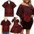 Personalized Anglesey Ynys Mon Family Matching Off Shoulder Short Dress and Hawaiian Shirt Red Standing Stone Celtic-inspired - Wonder Print Shop