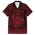 Personalized Anglesey Ynys Mon Family Matching Off Shoulder Short Dress and Hawaiian Shirt Red Standing Stone Celtic-inspired - Wonder Print Shop