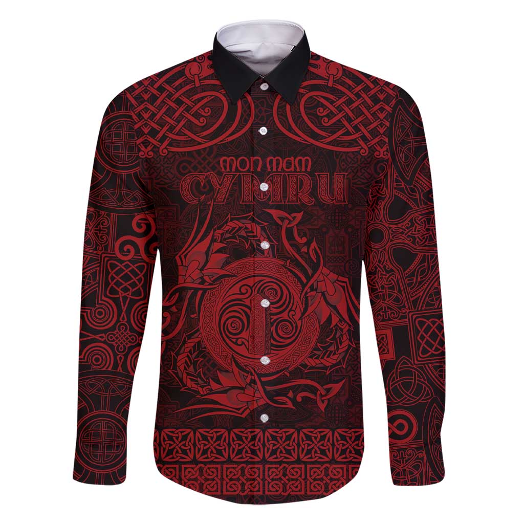 Personalized Anglesey Ynys Mon Family Matching Short Sleeve Bodycon Dress and Hawaiian Shirt Red Standing Stone Celtic-inspired - Wonder Print Shop