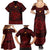 Personalized Anglesey Ynys Mon Family Matching Summer Maxi Dress and Hawaiian Shirt Red Standing Stone Celtic-inspired - Wonder Print Shop