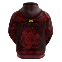 Personalized Anglesey Ynys Mon Hoodie Red Standing Stone Celtic-inspired - Wonder Print Shop