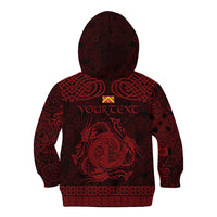Personalized Anglesey Ynys Mon Kid Hoodie Red Standing Stone Celtic-inspired - Wonder Print Shop