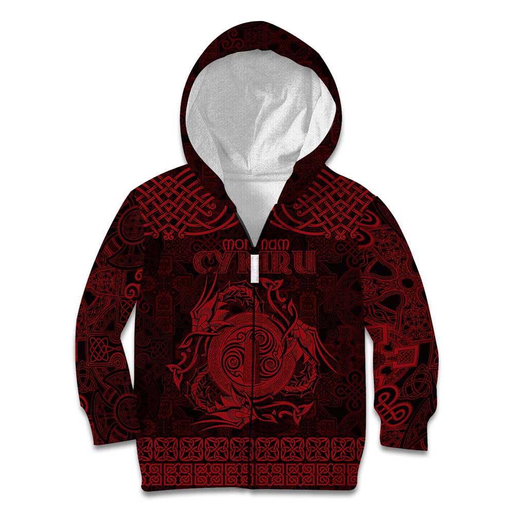 Personalized Anglesey Ynys Mon Kid Hoodie Red Standing Stone Celtic-inspired - Wonder Print Shop