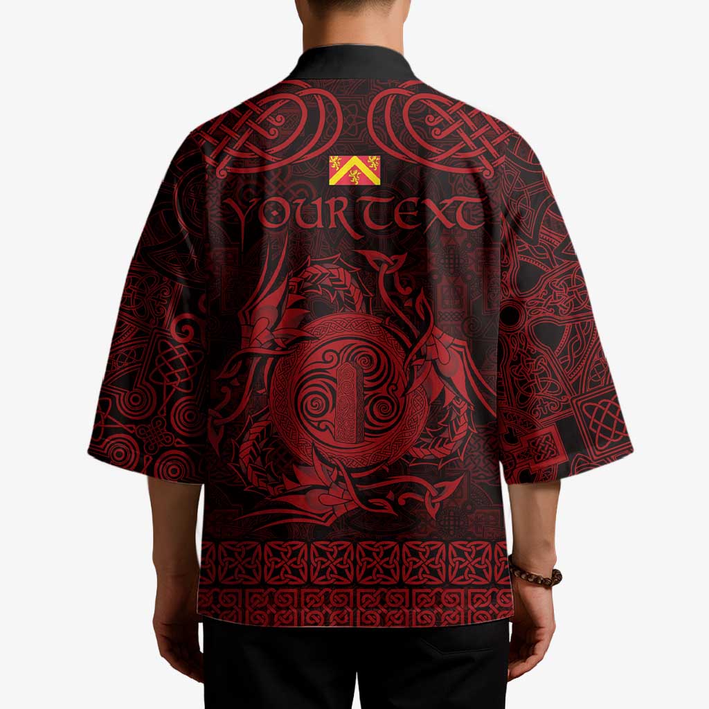 Personalized Anglesey Ynys Mon Kimono Red Standing Stone Celtic-inspired - Wonder Print Shop