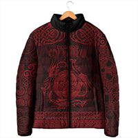 Personalized Anglesey Ynys Mon Padded Jacket Red Standing Stone Celtic-inspired - Wonder Print Shop