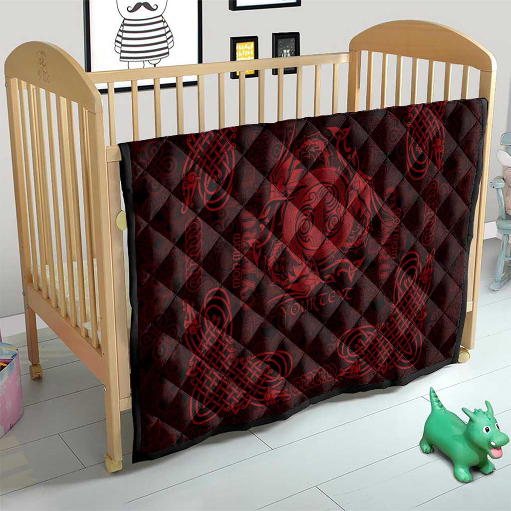 Personalized Anglesey Ynys Mon Quilt Red Standing Stone Celtic-inspired - Wonder Print Shop