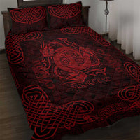 Personalized Anglesey Ynys Mon Quilt Bed Set Red Standing Stone Celtic-inspired - Wonder Print Shop