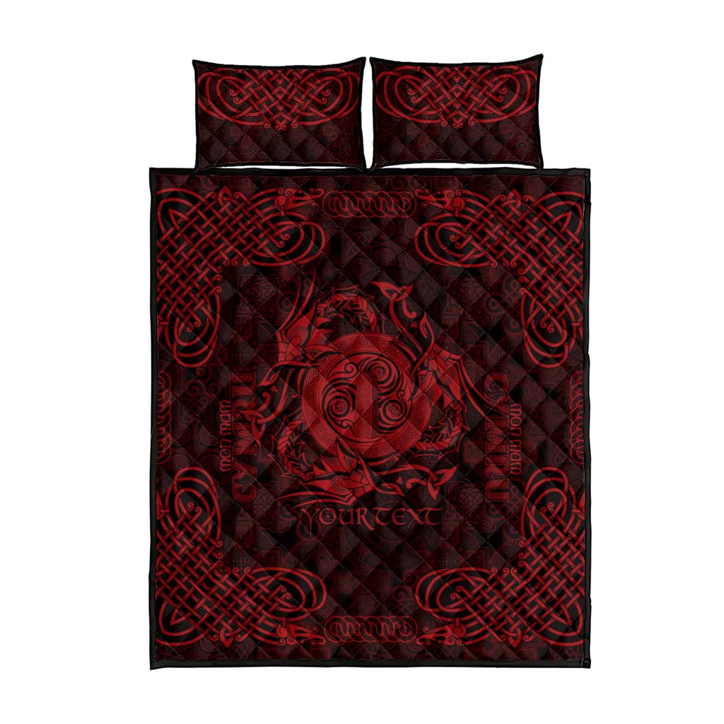 Personalized Anglesey Ynys Mon Quilt Bed Set Red Standing Stone Celtic-inspired - Wonder Print Shop
