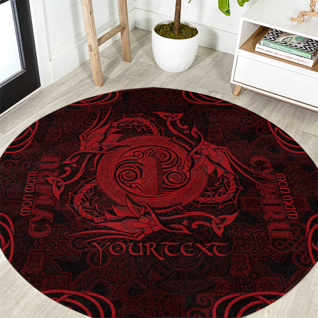 Personalized Anglesey Ynys Mon Round Carpet Red Standing Stone Celtic-inspired - Wonder Print Shop