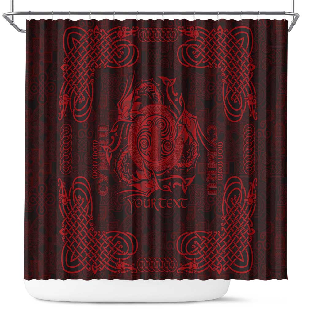 Personalized Anglesey Ynys Mon Shower Curtain Red Standing Stone Celtic-inspired - Wonder Print Shop
