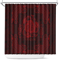 Personalized Anglesey Ynys Mon Shower Curtain Red Standing Stone Celtic-inspired - Wonder Print Shop