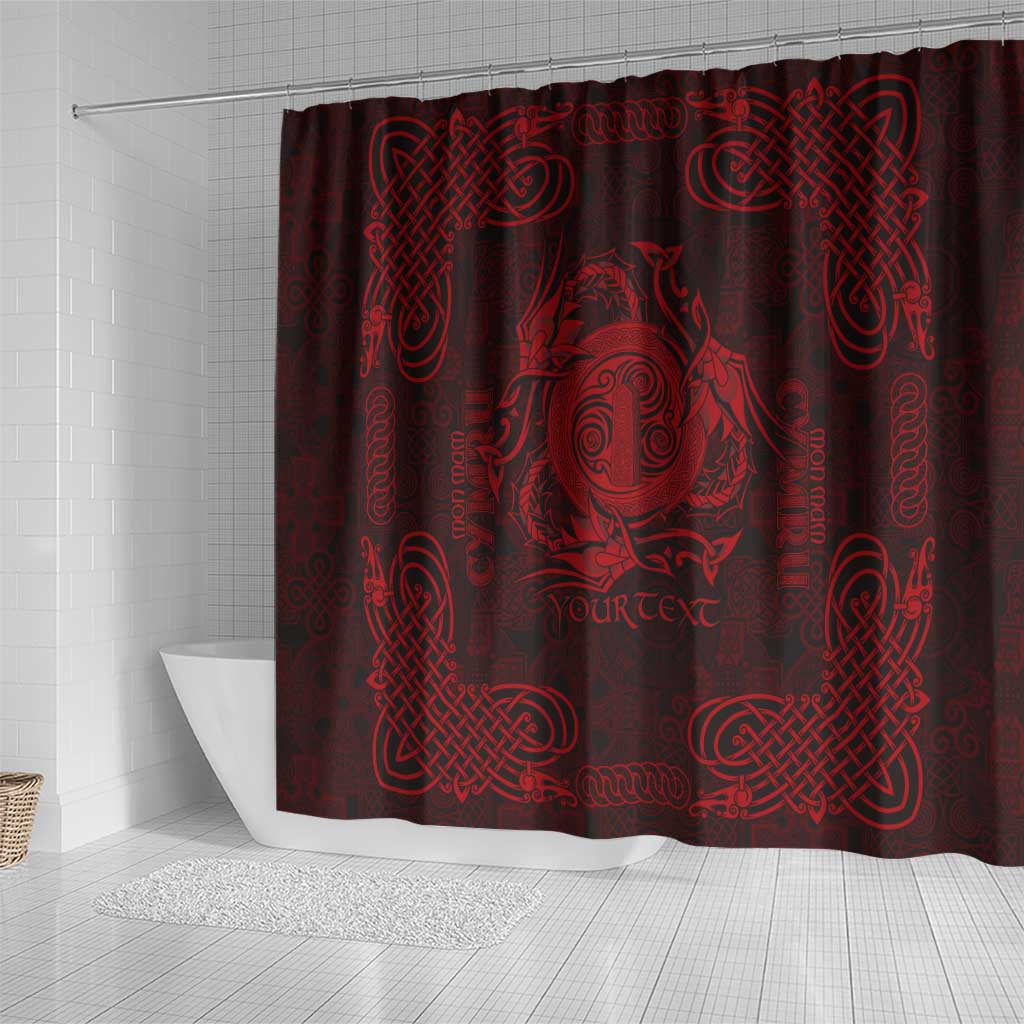 Personalized Anglesey Ynys Mon Shower Curtain Red Standing Stone Celtic-inspired - Wonder Print Shop