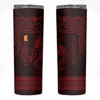 Personalized Anglesey Ynys Mon Skinny Tumbler Red Standing Stone Celtic-inspired - Wonder Print Shop