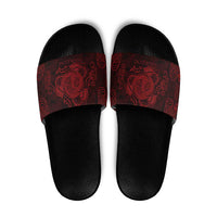 Personalized Anglesey Ynys Mon Slide Sandals Red Standing Stone Celtic-inspired - Wonder Print Shop