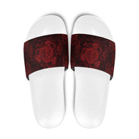 Personalized Anglesey Ynys Mon Slide Sandals Red Standing Stone Celtic-inspired - Wonder Print Shop