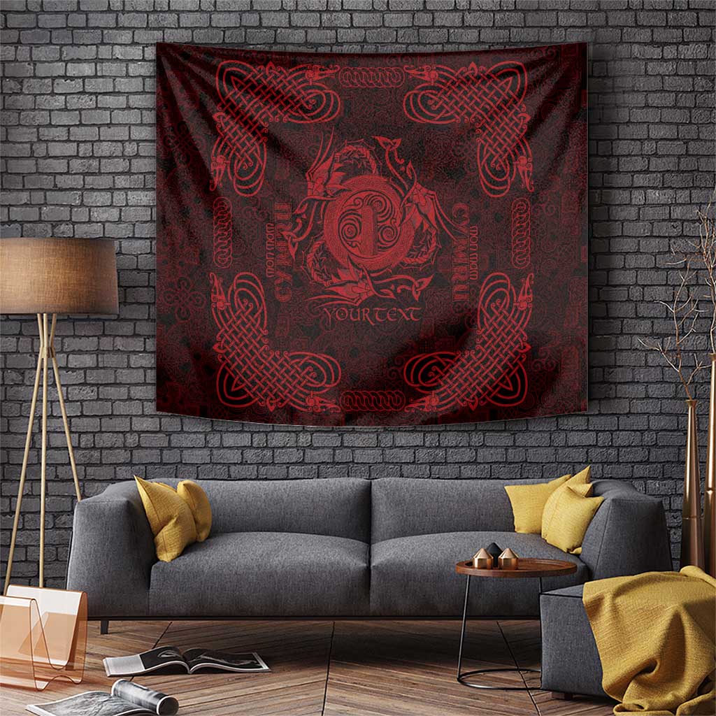 Personalized Anglesey Ynys Mon Tapestry Red Standing Stone Celtic-inspired - Wonder Print Shop