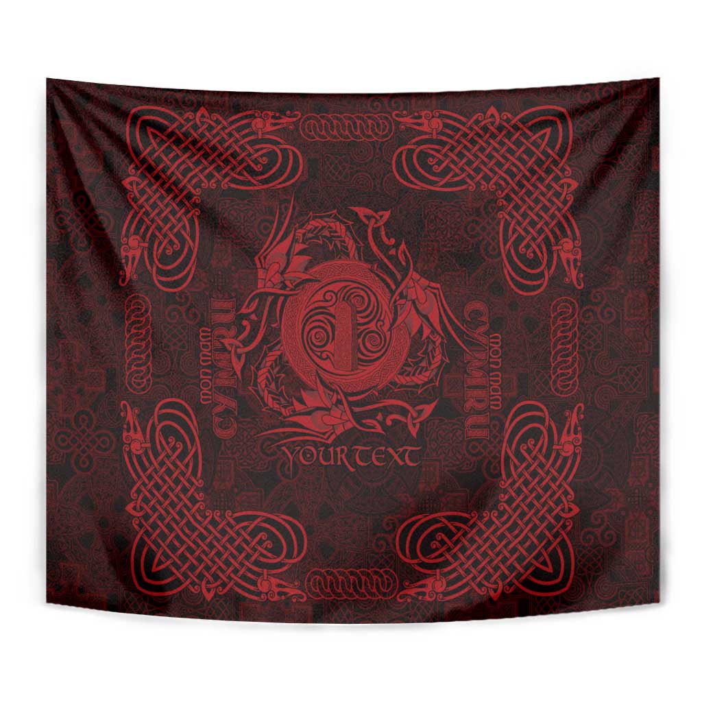 Personalized Anglesey Ynys Mon Tapestry Red Standing Stone Celtic-inspired - Wonder Print Shop
