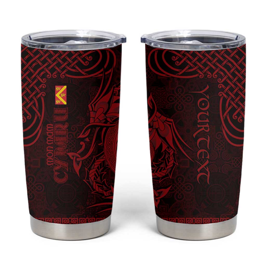 Personalized Anglesey Ynys Mon Tumbler Cup Red Standing Stone Celtic-inspired - Wonder Print Shop