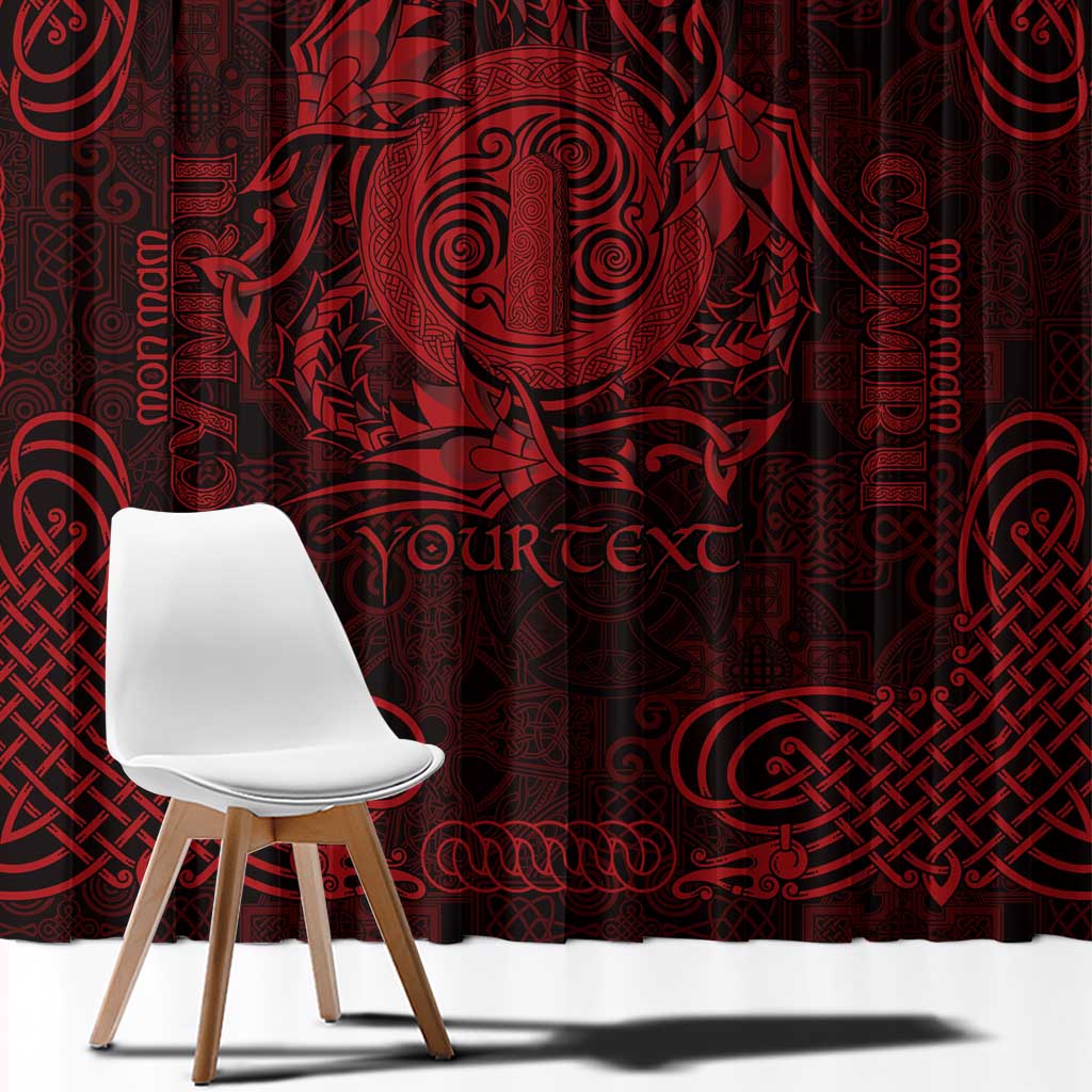 Personalized Anglesey Ynys Mon Window Curtain Red Standing Stone Celtic-inspired - Wonder Print Shop