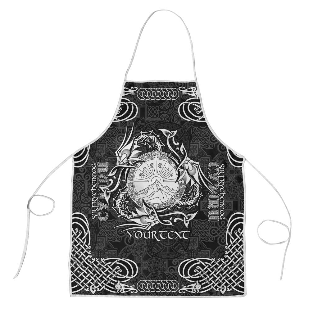 Personalized Brecknockshire Sir Frycheiniog Apron Black Brecon Beacons Mountain Celtic-inspired - Wonder Print Shop