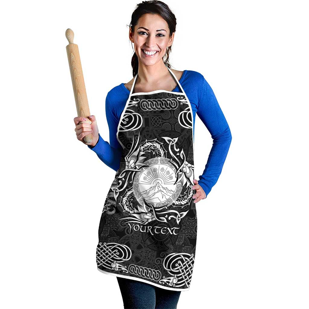 Personalized Brecknockshire Sir Frycheiniog Apron Black Brecon Beacons Mountain Celtic-inspired - Wonder Print Shop